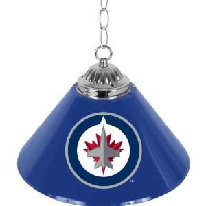NHL Winnipeg Jets 14 Inch Single Shade Bar Lamp   Game Room Products 