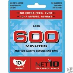  Net10 / Net 10 600 Minutes & 120 Days of Service 